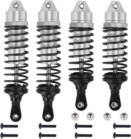 GLOBACT 4PCS Aluminum Front & Rear RC Shocks for 1/10 RC Truck Slash 2WD/4x4 shocks Rustler 4X4 Stampede 4X4 Hoss 4X4 RC Car Replace 5862 (Red) in Kuwait