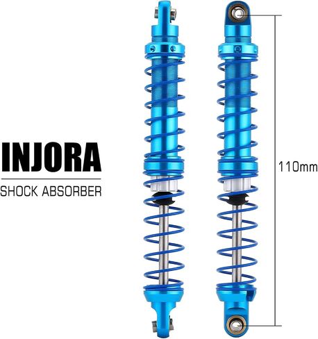 INJORA RC Shock Absorber Oil Adjustable RC Damper Set with Springs for 1/10 RC Truck Crawler Axial SCX10 TRX4 D90 (90mm) in Saudi Arabia
