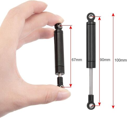 RCLIONS 90mm RC Shocks Absorber Damper Internal Spring for 1/10 RC Crawler Car TRX4 SCX10 SCX10-II D90 Upgrade Parts in Saudi Arabia