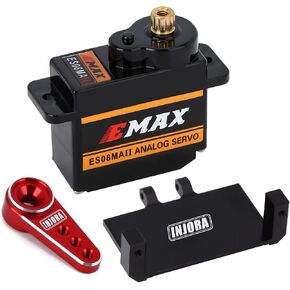 INJORA ES08MA Metal Gear Servo with Mount and Horn for SCX24, Black Brass in Saudi Arabia