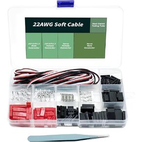 طقم موصل JST، طقم موصل مؤازر، PANPEO 40 مجموعة قابس مؤازر ذكر أنثى موصل تجعيد دبوس طقم كابل لطراز RC Hitec Spektrum، موصل مؤازر، نموذج اتصال ESC لبطارية جهاز الاستقبال in Kuwait