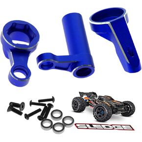 RC Servo Saver Steering Upgrades Parts for 1/8 Sledge 4WD, Servo Saver Servo Horn Steering Hops up Set for Aluminum Sledge 4WD Monster Truck #95076-4,Replace #9545,Black