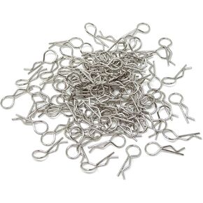 Honbay 100PCS 1/16 Metal Car Truck Buggy Shell Body Clips Pins for for RC Vehicles (1/16)