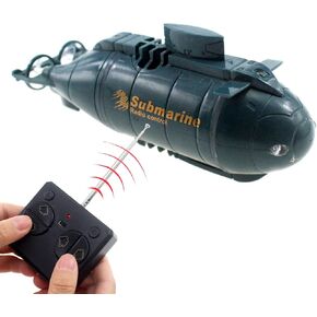 Tipmant Mini Remote Control Nuclear Submarine Toy RC Boat Electric Water Kids Birthday Gifts (Black)