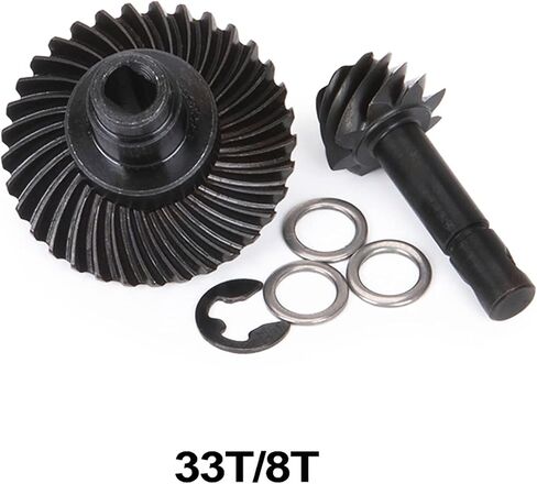 Heavy Duty Bevel Helical Overdrive Gear RC Car Bevel Gear 8T 24T/27T/30T/33T AR44 for 1/10 RC Rock Crawler Axial SCX10 II Axle Portal Spare Parts (24T 8T) in Kuwait