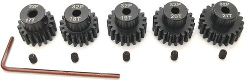 32P Hardened Pinion Gear Set 1/8 inch Hole 12T 13T 14T 15T 16T with Hex Key (Compatible with 0.8 Metric Pitch) in Kuwait