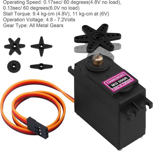 [4-Pack] MG996R 55g محرك معزز رقمي بعزم دوران معدني لطائرة Futaba JR RC هليكوبتر سيارة قارب روبوت in Kuwait