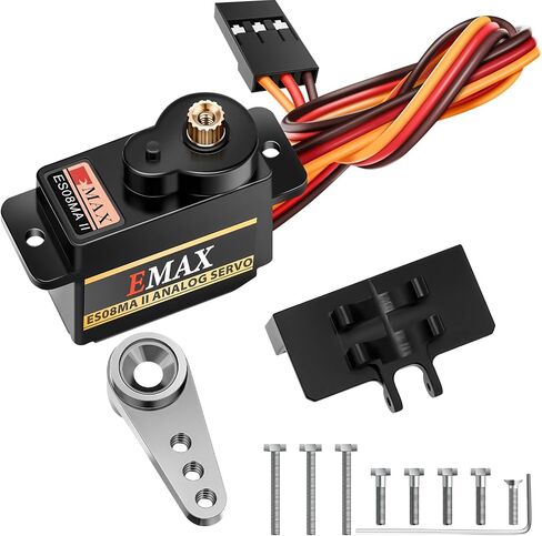 Moxweyeni RC Servo Steering SCX24 Axial Servo Upgrade with Mount Bracket and Arm for RC Car Boat Model Parts SCX24 Upgrade Parts(Black) in Kuwait