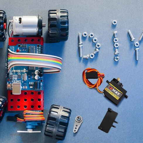 Moxweyeni RC Servo Steering SCX24 Axial Servo Upgrade with Mount Bracket and Arm for RC Car Boat Model Parts SCX24 Upgrade Parts(Black) in Kuwait