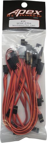 Apex RC Products 3" 6" 12" 24" JR/Spektrum/Hitec Style Servo Extension Variety Pack - 4 Each 1028 in Saudi Arabia