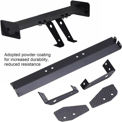 Dilwe RC Rear Wing Set, Aluminum Alloy + Carbon Fiber 165mm Length RC Tail Rear Spoiler Wing for HSP, Kyosho, Sakura, LC RC Truck Car 1/10 RC Car Body Wing Parts in Saudi Arabia