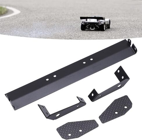 Dilwe RC Rear Wing Set, Aluminum Alloy + Carbon Fiber 165mm Length RC Tail Rear Spoiler Wing for HSP, Kyosho, Sakura, LC RC Truck Car 1/10 RC Car Body Wing Parts in Saudi Arabia