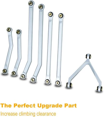 High Clearance Link Set CNC Aluminum Steering Links Fit for Axial SCX24 AXI90081 Deadbolt AXI00004 B17 Chassis Steering Link Kit LWB 133.5mm Black in Saudi Arabia