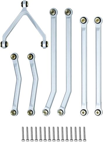 High Clearance Link Set CNC Aluminum Steering Links Fit for Axial SCX24 AXI90081 Deadbolt AXI00004 B17 Chassis Steering Link Kit LWB 133.5mm Black in Saudi Arabia