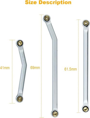 High Clearance Link Set CNC Aluminum Steering Links Fit for Axial SCX24 AXI90081 Deadbolt AXI00004 B17 Chassis Steering Link Kit LWB 133.5mm Black in Saudi Arabia