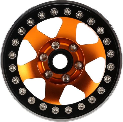 INJORA 1.9 Beadlock عجلة حافة طبق عميق إزاحة سلبية عجلات 9.4 مم لسيارة 1/10 RC الزاحفة TRX4 محوري SCX10 (أسود وفضي) in Saudi Arabia