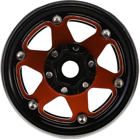INJORA 1.9 Beadlock عجلة حافة طبق عميق إزاحة سلبية عجلات 9.4 مم لسيارة 1/10 RC الزاحفة TRX4 محوري SCX10 (أسود وفضي) in Saudi Arabia