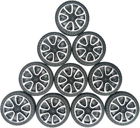 EUDAX 30mmx9mm Plastic Roll 2mm Dia Shaft Toys Wheel and 2mmx100mm STEM Shaft Round Rod Axles for DIY Toy RC Car Truck Boat Helicopter Model Part (100 Pcs) in Kuwait