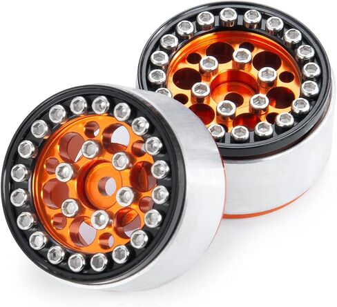 SWX 1.0 Metal Beadlock Wheel Rim 4pcs Wheel Hub for 1/24 RC Crawler Car Axial SCX24 Gladiator Bronco C10 Deadbolt JLU Upgrade Parts (Silver) in Kuwait