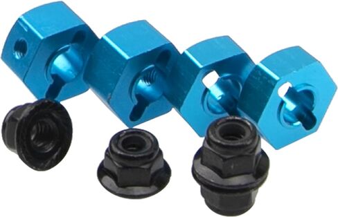 Aluminum Alloy 12mm Wheel Hex Hub Drive Adapters w/Lock Nuts Compatible with Horizon ECX 1/10 Ruckus Axe Brutus Circui AMP MT/DB/AMP Crush 2WD RC Car (Red) in Saudi Arabia
