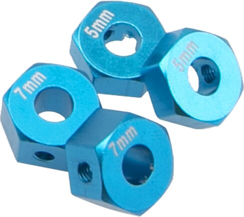 Aluminum Alloy 12mm Wheel Hex Hub Drive Adapters w/Lock Nuts Compatible with Horizon ECX 1/10 Ruckus Axe Brutus Circui AMP MT/DB/AMP Crush 2WD RC Car (Red) in Saudi Arabia