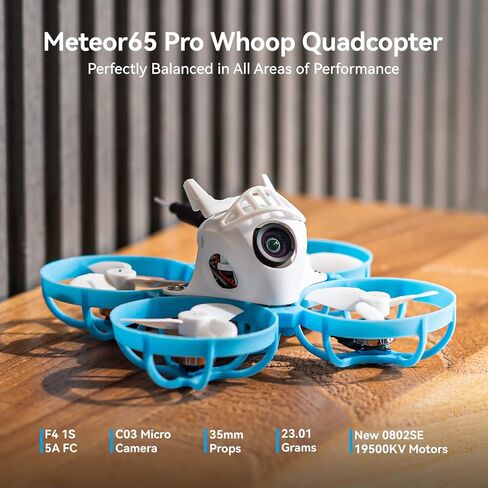 BETAFPV Meteor65 Pro 1S Micro FPV Whoop Drone Quadcopter for FPV Racing Flight Indoor Outdoor with F4 1S 5A Flight Controller 0802SE 19500KV Motor 35mm 3-Blade Propellers C03 Camera - ELRS in Saudi Arabia