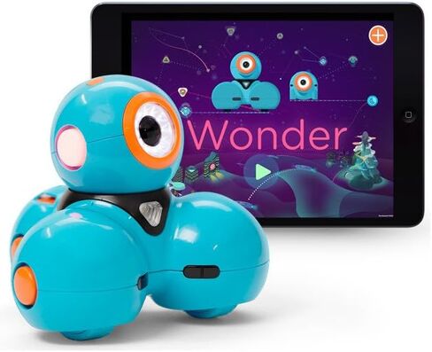 Wonder Workshop Dash – روبوت البرمجة للأطفال بعمر 6 سنوات فما فوق – تنشيط الصوت – التنقل بين الأشياء – 5 تطبيقات برمجة مجانية للعلوم والتكنولوجيا والهندسة والرياضيات – إنشاء مواطنين رقميين واثقين، أزرق in Kuwait