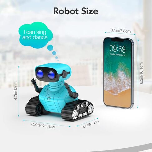 ALLCELE Girls Robot Toy, Rechargeable RC Robot for Kids, Remote Control Toy with Music and LED Eyes, Gift for Children Age 3 Years and Up - Pink in Saudi Arabia