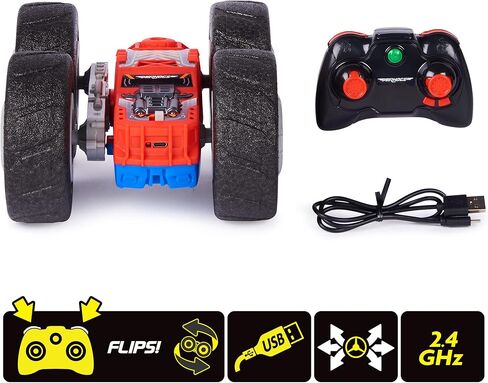 Air Hogs Super Soft, Flippin’ Frenzy, 360 Spinning Action, 2-in-1 Stunt Vehicle Remote Control Car, Kids Toys for Kids 4 and up in Kuwait