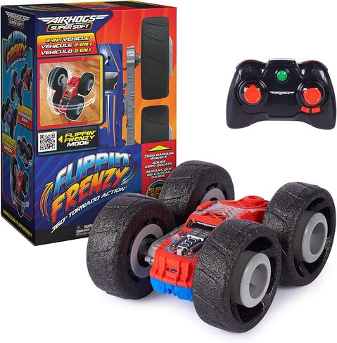 Air Hogs Super Soft, Flippin’ Frenzy, 360 Spinning Action, 2-in-1 Stunt Vehicle Remote Control Car, Kids Toys for Kids 4 and up in Kuwait