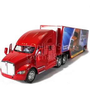 KiNSMART Kenworth T700 Container Truck, 1:68 Scale, Die Cast Metal Model, Red with Decals, Pullback Action in Saudi Arabia