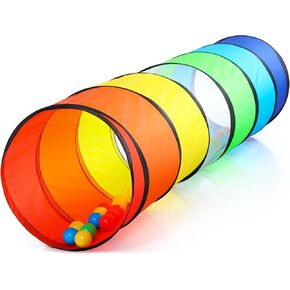 PigPigPen Pop Up Play Tunnel Tent for Toddlers Babies or Dogs, Indoor & Outdoor Toys for Kids Backyard Playset. (Red,Yellow,Blue) in Kuwait