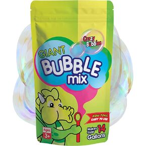 CrazyBubbles Bubble Solution Refill Makes Over 30 Gallons of Bubbles for Kids & Up to 14 Gallons of Giant Bubbles, Non Toxic All Natural Bubbles Bulk Powder Concentrate for Bubble Machine & Wand in Saudi Arabia