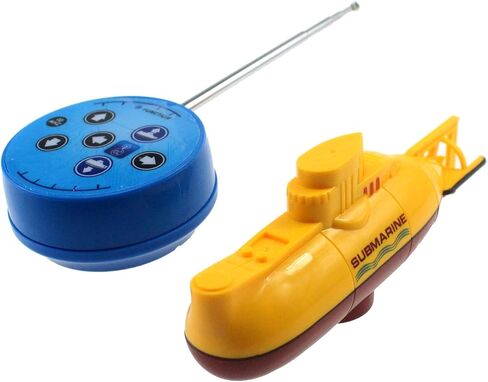 Tipmant Mini RC Submarine Toy Remote Control Boat Underwater Electric Diving Water Fish Tank Kids Birthday Gift (Yellow) in Kuwait