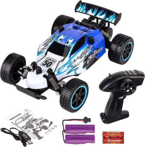 سيارات DoDoMagxanadu للتحكم عن بعد، 1:18 2WD Monster RC Truck سيارة سباق عالية السرعة، لعبة حشو سلة عيد الفصح للأولاد والبنات هدايا للأطفال (أسود وأخضر) in Kuwait