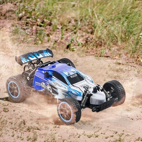 سيارات DoDoMagxanadu للتحكم عن بعد، 1:18 2WD Monster RC Truck سيارة سباق عالية السرعة، لعبة حشو سلة عيد الفصح للأولاد والبنات هدايا للأطفال (أسود وأخضر) in Kuwait