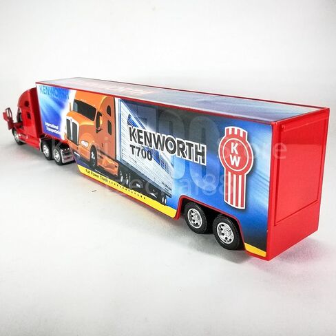KiNSMART Kenworth T700 Container Truck, 1:68 Scale, Die Cast Metal Model, Red with Decals, Pullback Action in Kuwait