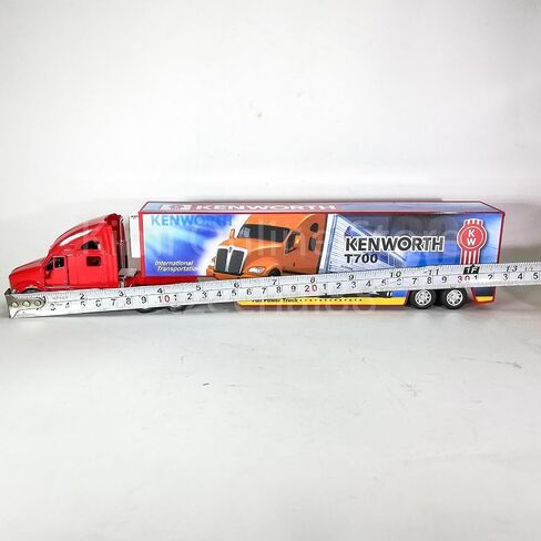 KiNSMART Kenworth T700 Container Truck, 1:68 Scale, Die Cast Metal Model, Red with Decals, Pullback Action in Kuwait