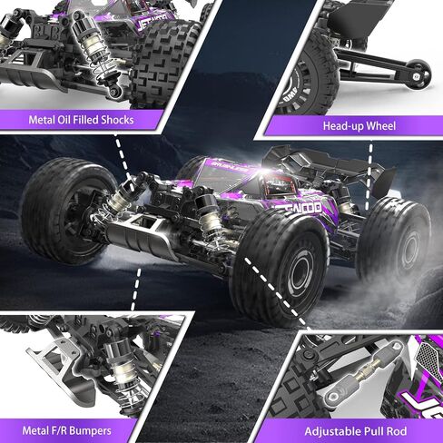 Jetwood 1/16 Fast Remote Control Car for Adults, Electric 4WD RTR Brushless RC Cars, High Speed RC Truck Gifts for Boys, Max 42 mph Offroad Buggy, JC16EP with 2 Lipo in Saudi Arabia