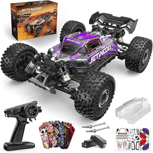Jetwood 1/16 Fast Remote Control Car for Adults, Electric 4WD RTR Brushless RC Cars, High Speed RC Truck Gifts for Boys, Max 42 mph Offroad Buggy, JC16EP with 2 Lipo in Saudi Arabia