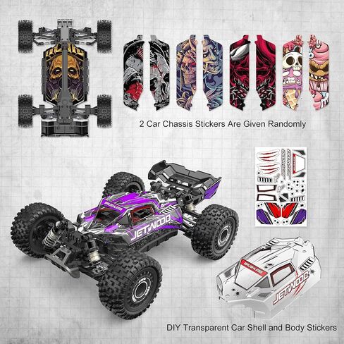 Jetwood 1/16 Fast Remote Control Car for Adults, Electric 4WD RTR Brushless RC Cars, High Speed RC Truck Gifts for Boys, Max 42 mph Offroad Buggy, JC16EP with 2 Lipo in Saudi Arabia