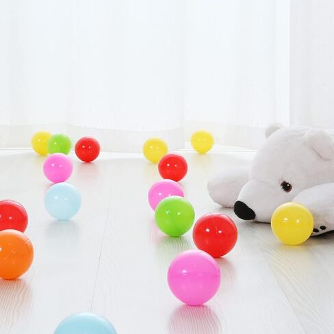 كرات الحفرة من بلايماتي - خالية من الفثالات، خالية من البيسفينول أ، 6 ألوان من كرات حمام السباحة البلاستيكية للأطفال، ألعاب ممتعة في حفرة السباحة، 100 قطعة للأطفال الصغار وبيت لعب الأطفال، خيمة روضة للأطفال in Kuwait