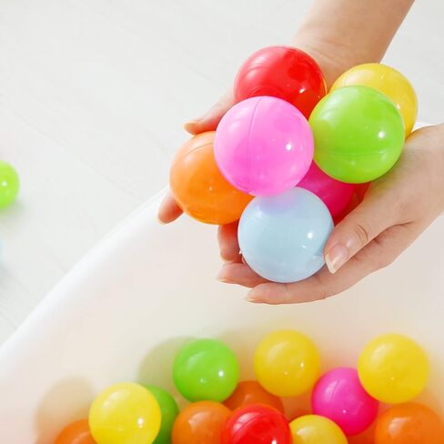 كرات الحفرة من بلايماتي - خالية من الفثالات، خالية من البيسفينول أ، 6 ألوان من كرات حمام السباحة البلاستيكية للأطفال، ألعاب ممتعة في حفرة السباحة، 100 قطعة للأطفال الصغار وبيت لعب الأطفال، خيمة روضة للأطفال in Kuwait