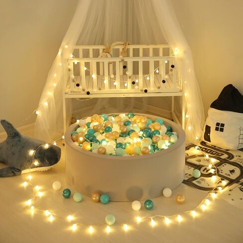 كرات GOGOSO Ball Pit باللون الأزرق لبيت اللعب، حمام سباحة للأطفال الرضع والأطفال الصغار والأولاد، خالية من الفثالات وخالية من البيسفينول A، عبوة من 100 قطعة مع حقيبة تخزين، مع لون أزرق لؤلؤي، أزرق فاتح، أبيض in Kuwait