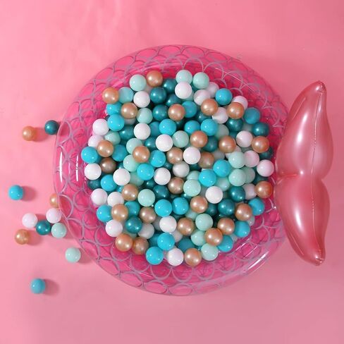 كرات GOGOSO Ball Pit باللون الأزرق لبيت اللعب، حمام سباحة للأطفال الرضع والأطفال الصغار والأولاد، خالية من الفثالات وخالية من البيسفينول A، عبوة من 100 قطعة مع حقيبة تخزين، مع لون أزرق لؤلؤي، أزرق فاتح، أبيض in Kuwait