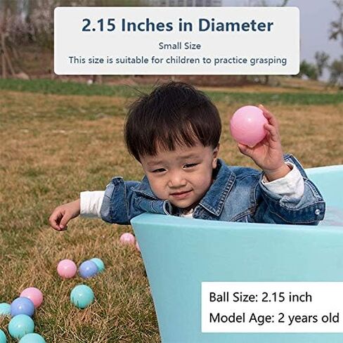 Ball Pit Balls for Kids, 100 pcs 2.15 Inches Small Size Thicken Soft Plastic Crush Proof Ball Pit Balls BPA Phthalate Free Baby Toddler Toy Ball with 3 Color White Clear and Pink in Saudi Arabia