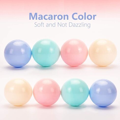 Ball Pit Balls for Kids, 100 pcs 2.15 Inches Small Size Thicken Soft Plastic Crush Proof Ball Pit Balls BPA Phthalate Free Baby Toddler Toy Ball with 3 Color White Clear and Pink in Saudi Arabia