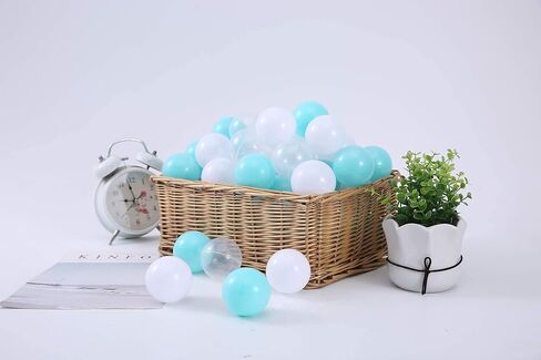 Ball Pit Balls for Kids, 100 pcs 2.15 Inches Small Size Thicken Soft Plastic Crush Proof Ball Pit Balls BPA Phthalate Free Baby Toddler Toy Ball with 3 Color White Clear and Pink in Saudi Arabia