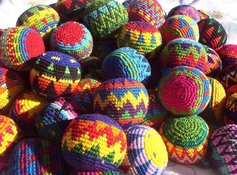 Funny Guy Mugs Footbag Set (3 Pack) – Handmade in Guatemala Crochet Hacky Kick Sack Balls – Footbag Juggling Balls for Outdoor Play, Party Games & Coordination Training in Saudi Arabia