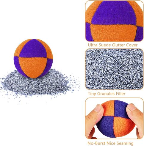 6 قطع من حقائب القدم كرات العلب و 8 ألواح مملوءة بالرمال و حقيبة تخزين للمبتدئين و المراهقين المهرة، ألوان متنوعة in Kuwait